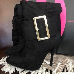 Knee high suede boots